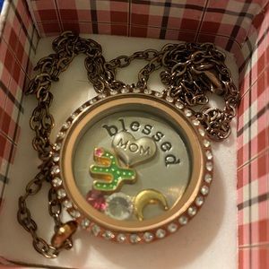 Oragami owl locket with chain.